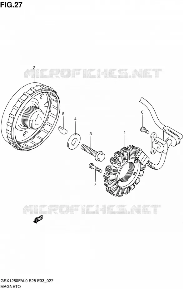 ALLUMAGE ROTOR - STATOR Suzuki MOTO 1250 GSX-F 2010  GSX1250FA L0 (E03,E28,E33)