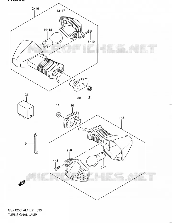 CLIGNOTANTS Suzuki MOTO 1250 GSX-F 2011  GSX1250FAL1(E24)