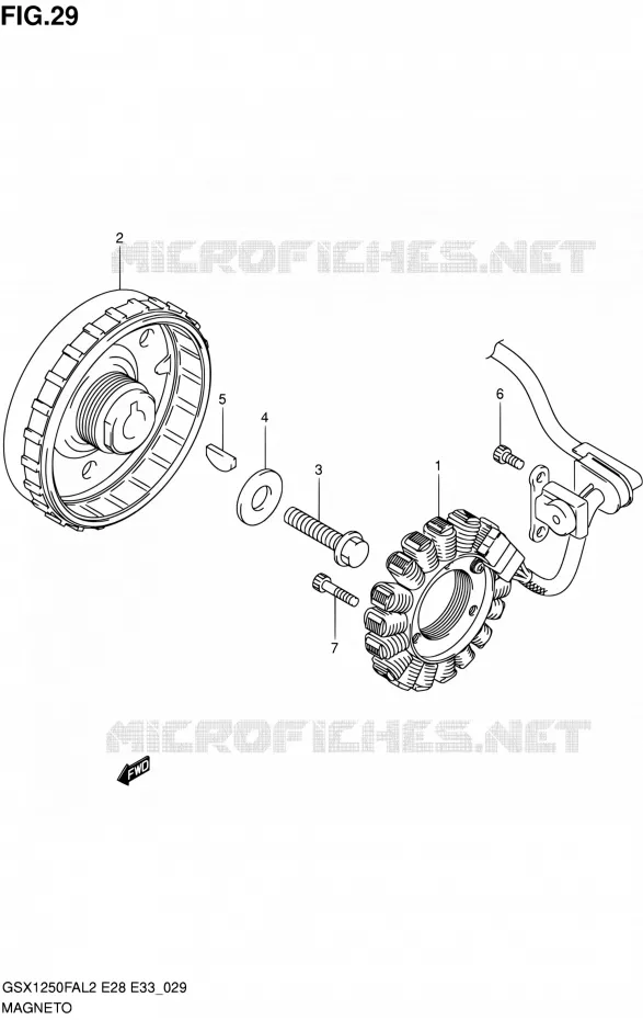 ALLUMAGE ROTOR - STATOR Suzuki MOTO 1250 GSX-F 2012  GSX1250FAL2(E03,E28,E33)