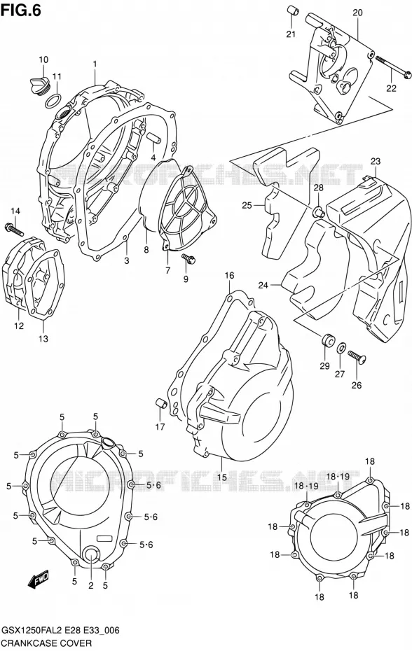CARTER Suzuki MOTO 1250 GSX-F 2012  GSX1250FAL2(E03,E28,E33)