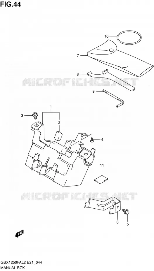 BOITE - TROUSSE A OUTILS Suzuki MOTO 1250 GSX-F 2012  GSX1250FAL2(E21)