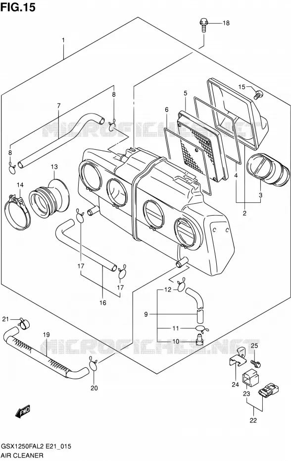 FILTRE A AIR Suzuki MOTO 1250 GSX-F 2015  GSX1250FAL2(E21)