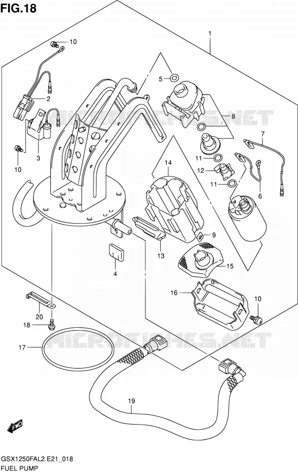 POMPE A ESSENCE Suzuki MOTO 1250 GSX-F 2012  GSX1250FAL2(E21)