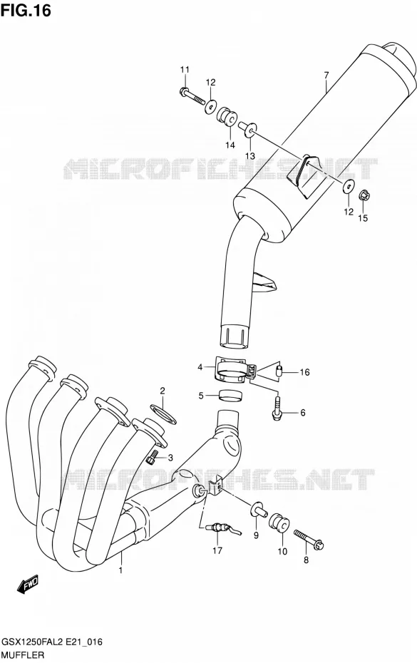 SILENCIEUX Suzuki MOTO 1250 GSX-F 2012  GSX1250FAL2(E24)