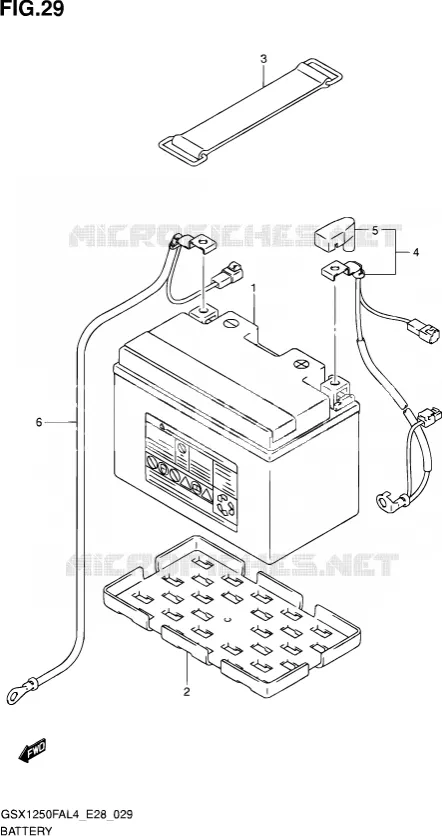 BATTERIE Suzuki MOTO 1250 GSX-F 2014  GSX1250FA L4 (E03,E28,E33)