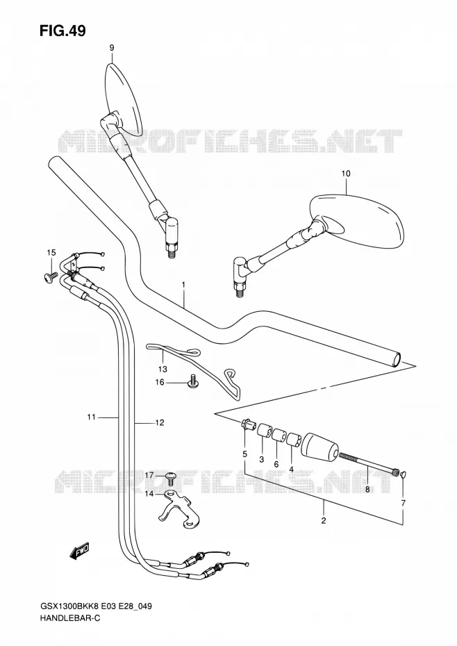 GUIDON Suzuki MOTO 1300 B-KING 2008  GSX1300BKA K8 (E03,E28,E33)