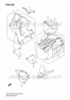 CARENAGES INFERIEUR (FLANCS) (GSX1300RZK6) pour Suzuki HAYABUSA 1300 2006