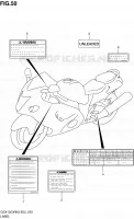ETIQUETTE (MODEL K8/K9) pour Suzuki HAYABUSA 1300 2008