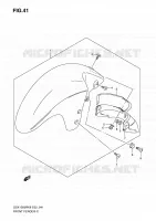 GARDE BOUE AVANT pour Suzuki HAYABUSA 1300 2010