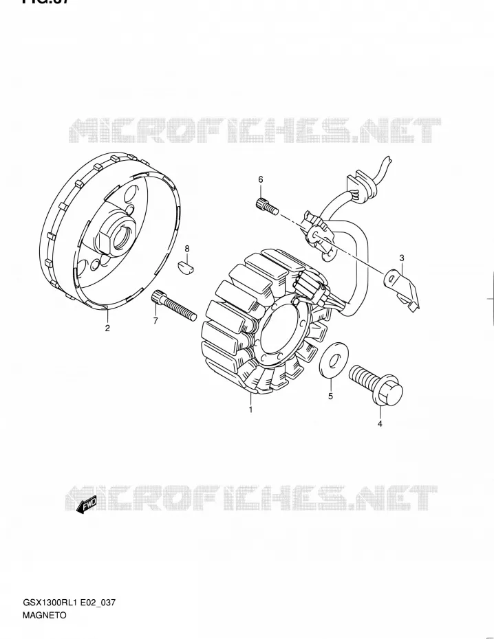 ALLUMAGE ROTOR - STATOR Suzuki MOTO 1300 HAYABUSA 2011  GSX1300RL1(E19)