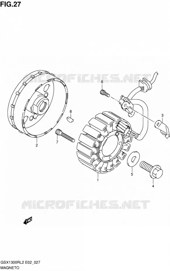 ALLUMAGE ROTOR - STATOR Suzuki MOTO 1300 HAYABUSA 2012  GSX1300RL2(E19)