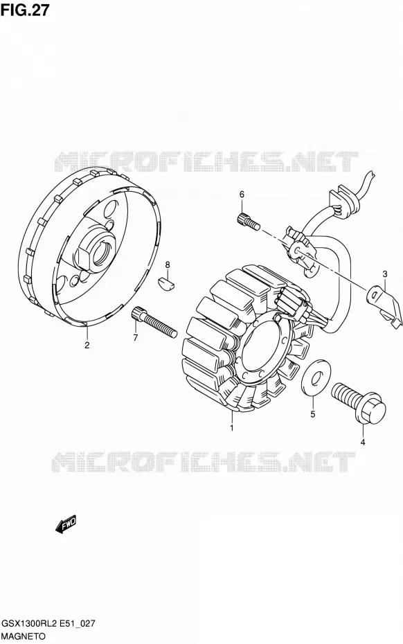 ALLUMAGE ROTOR - STATOR Suzuki MOTO 1300 HAYABUSA 2012  GSX1300RL2(E51)