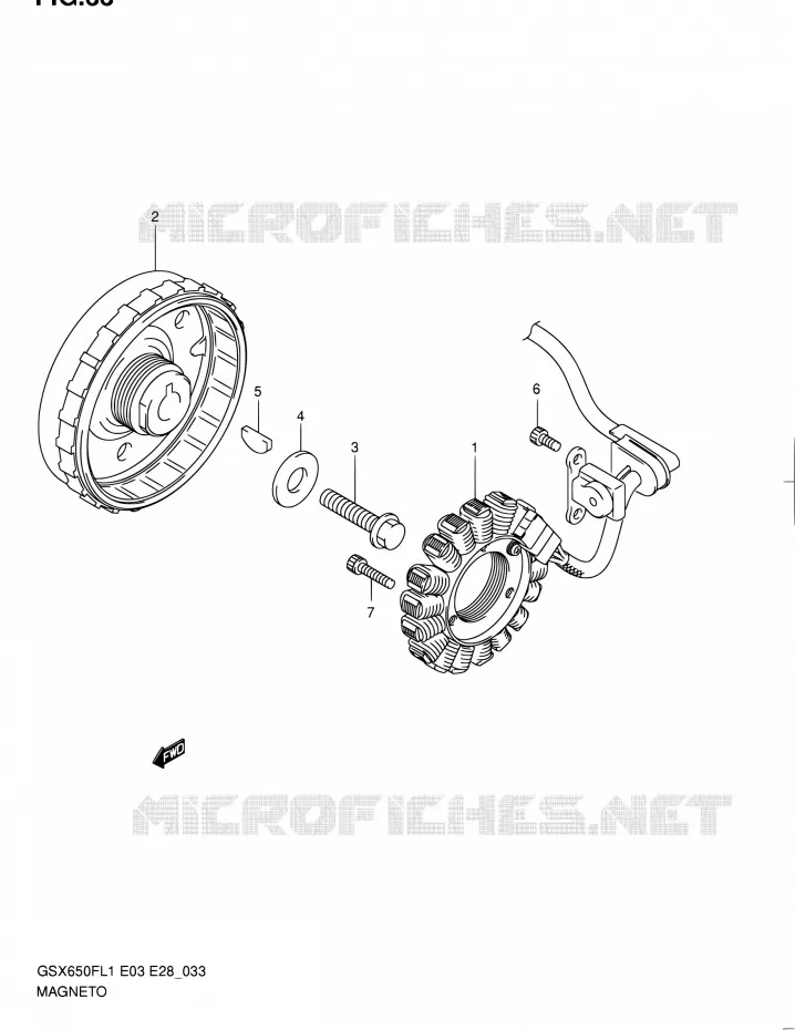 ALLUMAGE ROTOR - STATOR Suzuki MOTO 650 GSX-F 2011  GSX650F L1 (E03,E28,E33)