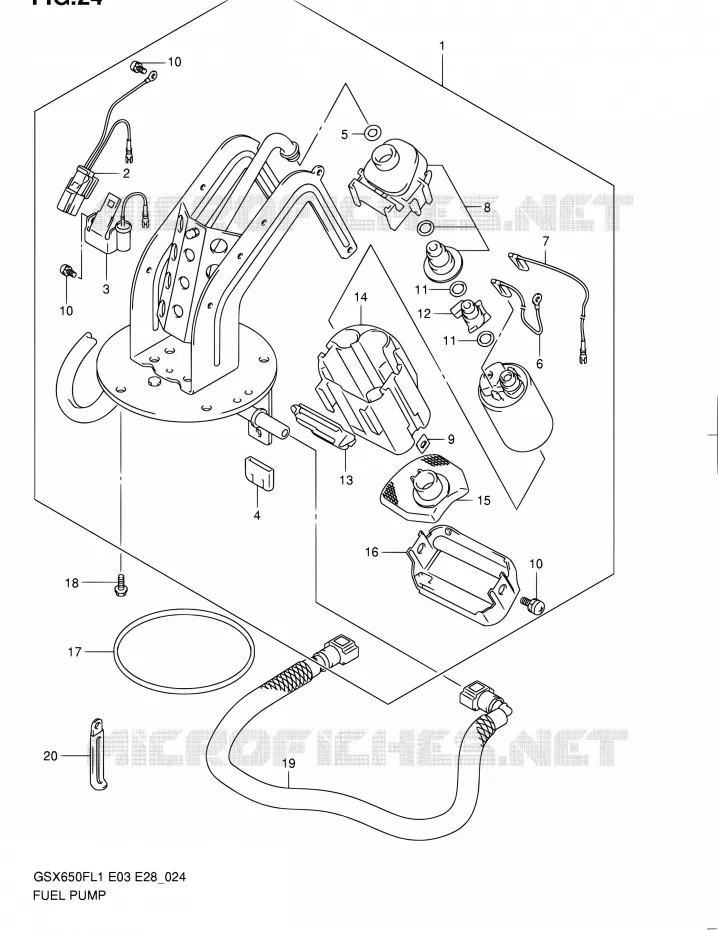 POMPE A ESSENCE Suzuki MOTO 650 GSX-F 2011  GSX650F L1 (E03,E28,E33)