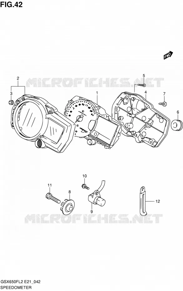 COMPTEUR (GSX650FAL2 E21) Suzuki MOTO 650 GSX-F 2012  GSX650FL2(E21)
