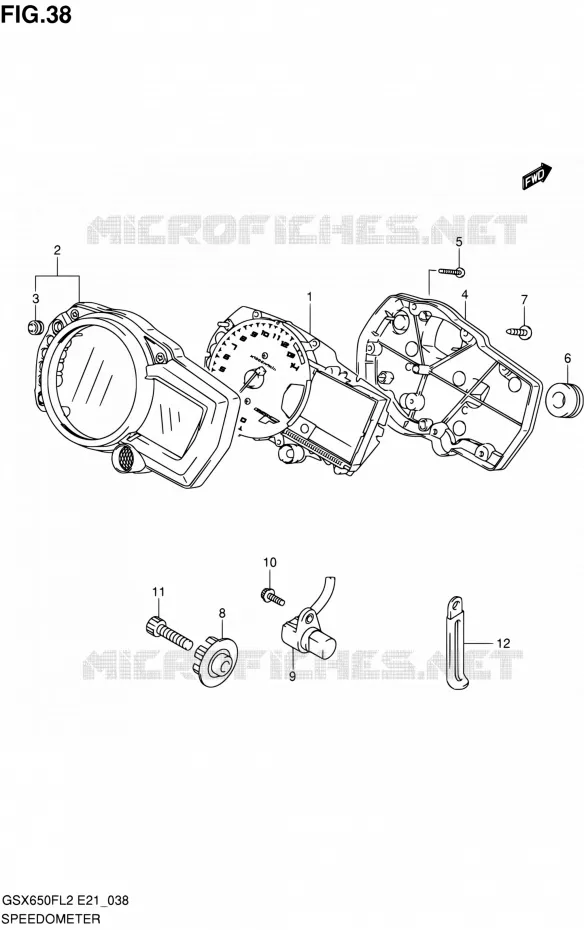 COMPTEUR (GSX650FL2 E21) Suzuki MOTO 650 GSX-F 2012  GSX650FL2(E21)