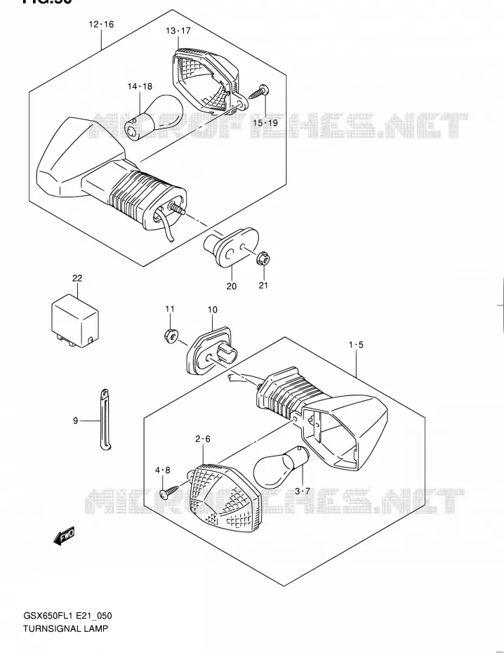 CLIGNOTANTS Suzuki MOTO 650 GSX-F 2011  GSX650FL1(E24)