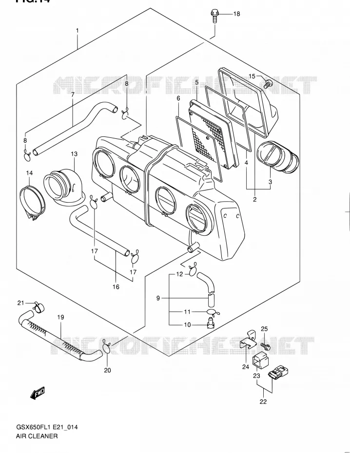 FILTRE A AIR Suzuki MOTO 650 GSX-F 2011  GSX650FL1(E24)