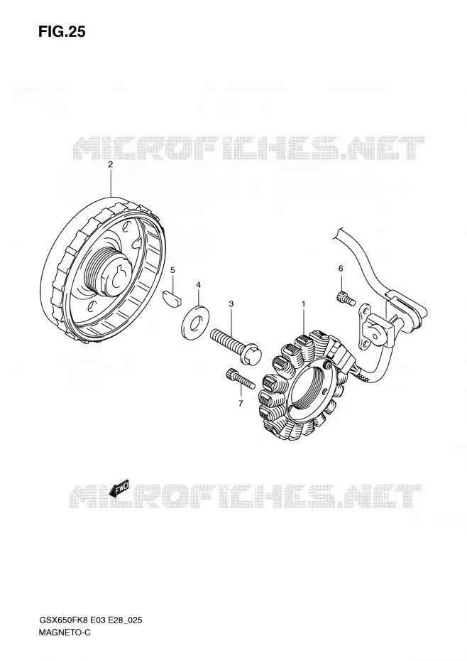 ALLUMAGE ROTOR - STATOR Suzuki MOTO 650 GSX-F 2009  GSX650FA K9 (E03,E28,E33)