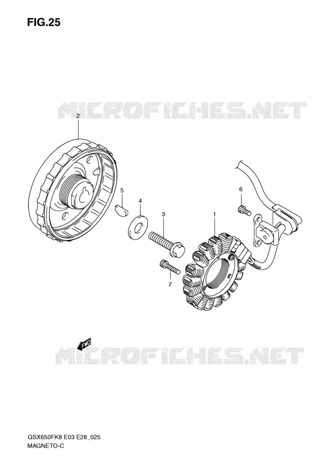ALLUMAGE ROTOR - STATOR Suzuki MOTO 650 GSX-F 2010  GSX650FA L0 (E03,E28,E33)