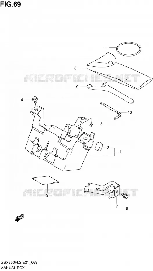 BOITE - TROUSSE A OUTILS Suzuki MOTO 650 GSX-F 2013  GSX650FAL2(E21)