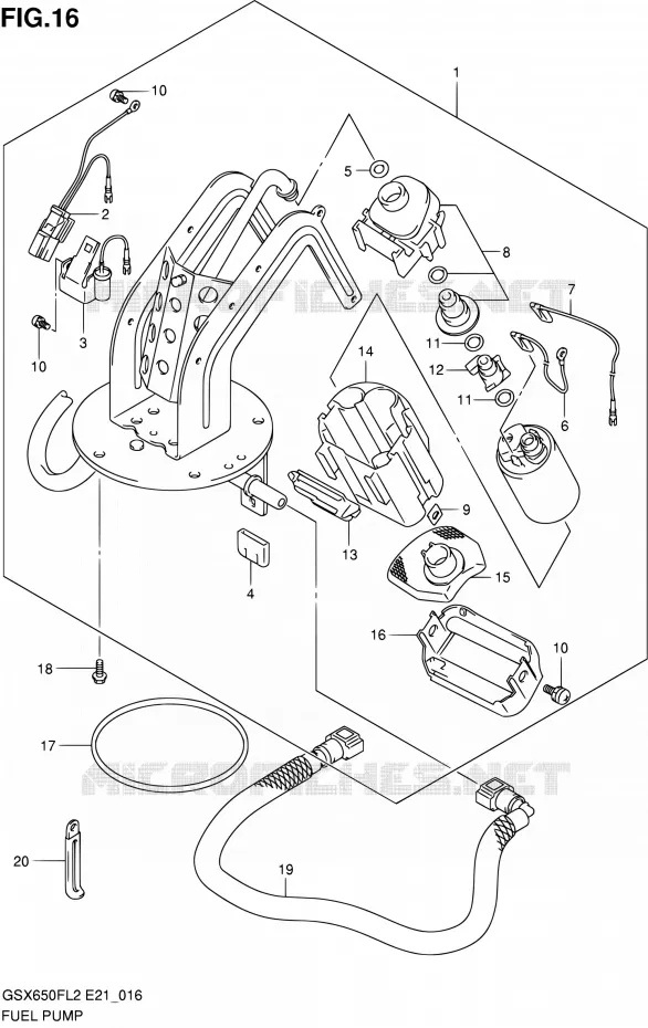 POMPE A ESSENCE Suzuki MOTO 650 GSX-F 2013  GSX650FAL2(E21)