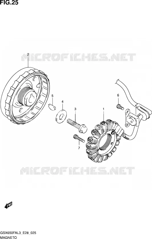 ALLUMAGE ROTOR - STATOR Suzuki MOTO 650 GSX-F 2013  GSX650FA L3