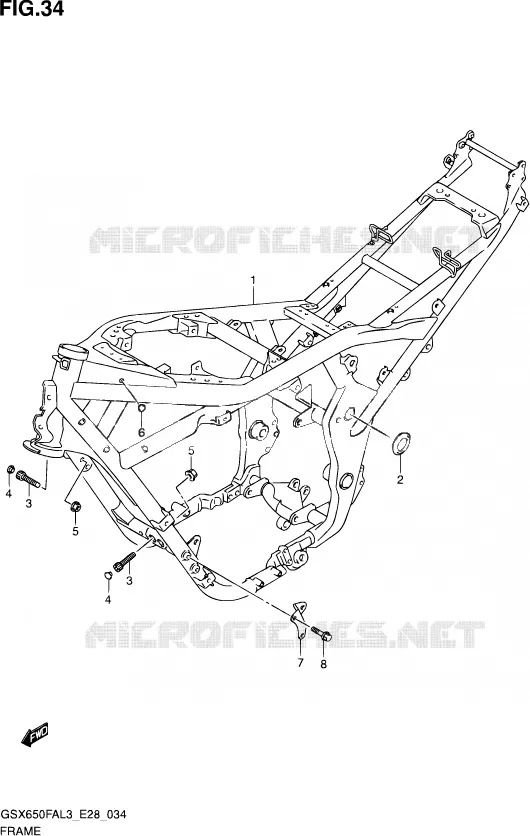 CADRE Suzuki MOTO 650 GSX-F 2013  GSX650FA L3