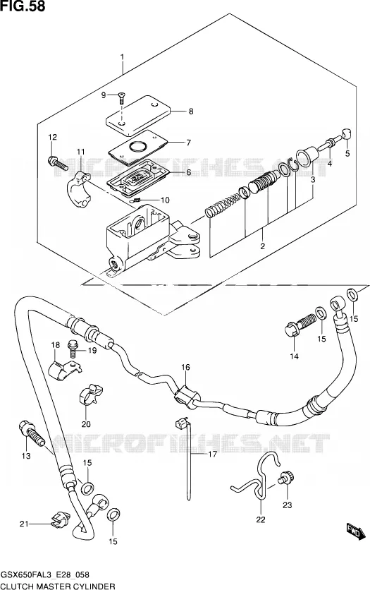 MAITRE CYLINDRE D'EMBRAYAGE Suzuki MOTO 650 GSX-F 2013  GSX650FA L3