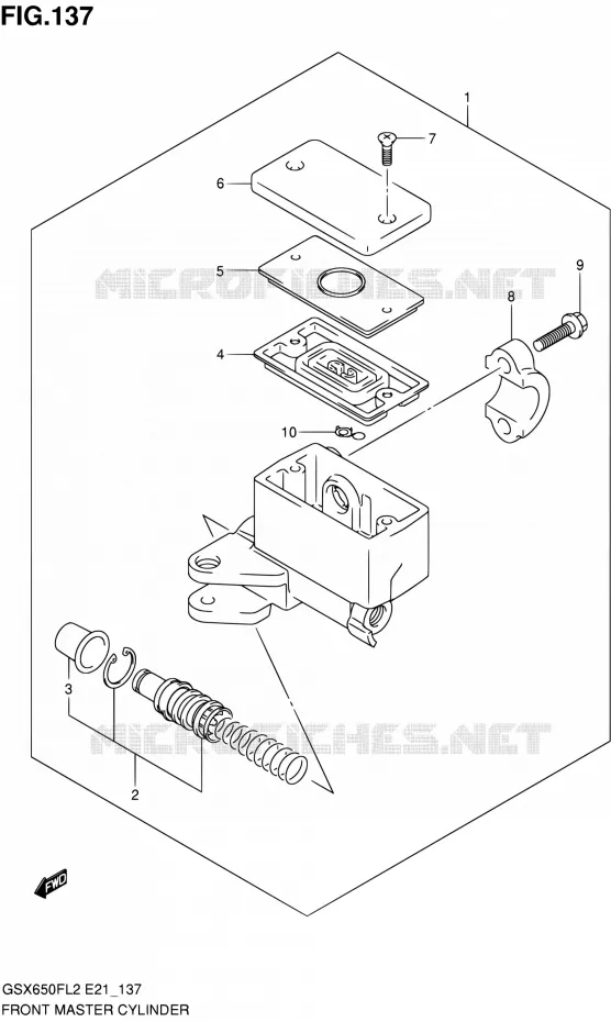 MAITRE CYLINDRE AVANT Suzuki MOTO 650 GSX-F 2012  GSX650FUL2(E24)