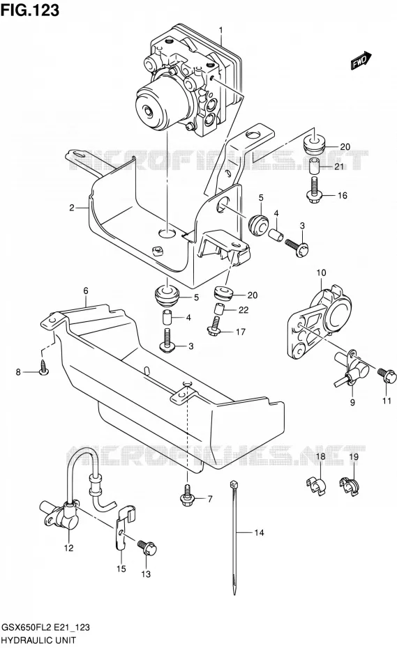 SYSTÈME ABS (GSX650FAL2 E21) Suzuki MOTO 650 GSX-F 2012  GSX650FUL2(E24)