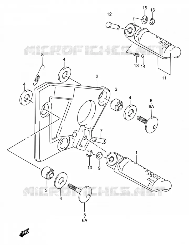 REPOSE PIED Suzuki MOTO 750 GSX-F 1989  GSX750FK(E02)