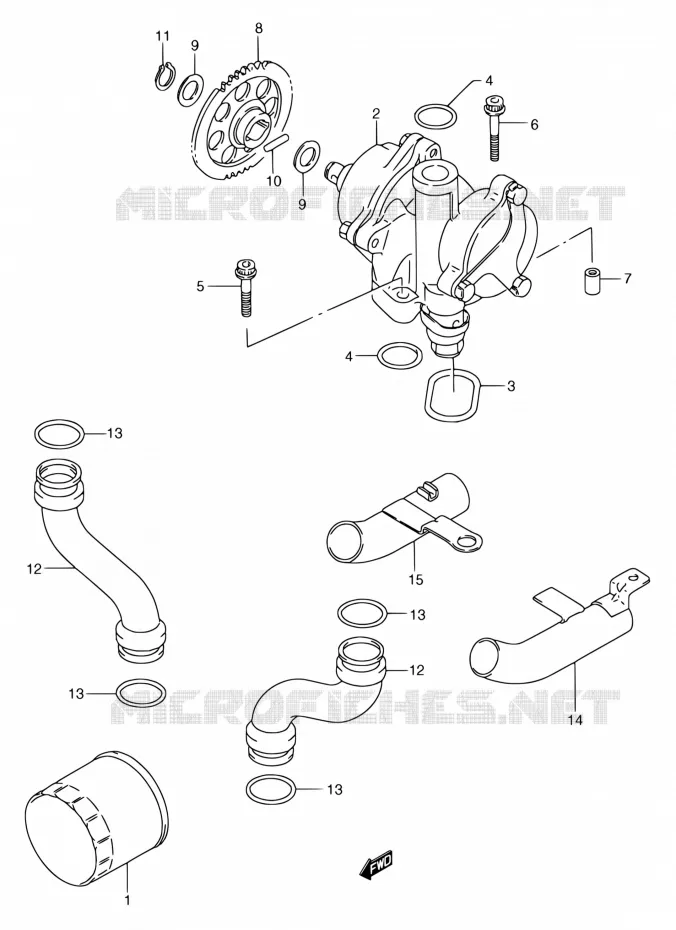POMPE A HUILE Suzuki MOTO 750 GSX-F 1990  GSX750FL(E02)