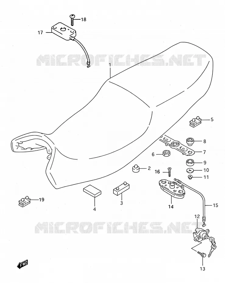 SELLE Suzuki MOTO 750 GSX-F 1993  GSX750F P (E03,E28,E33)