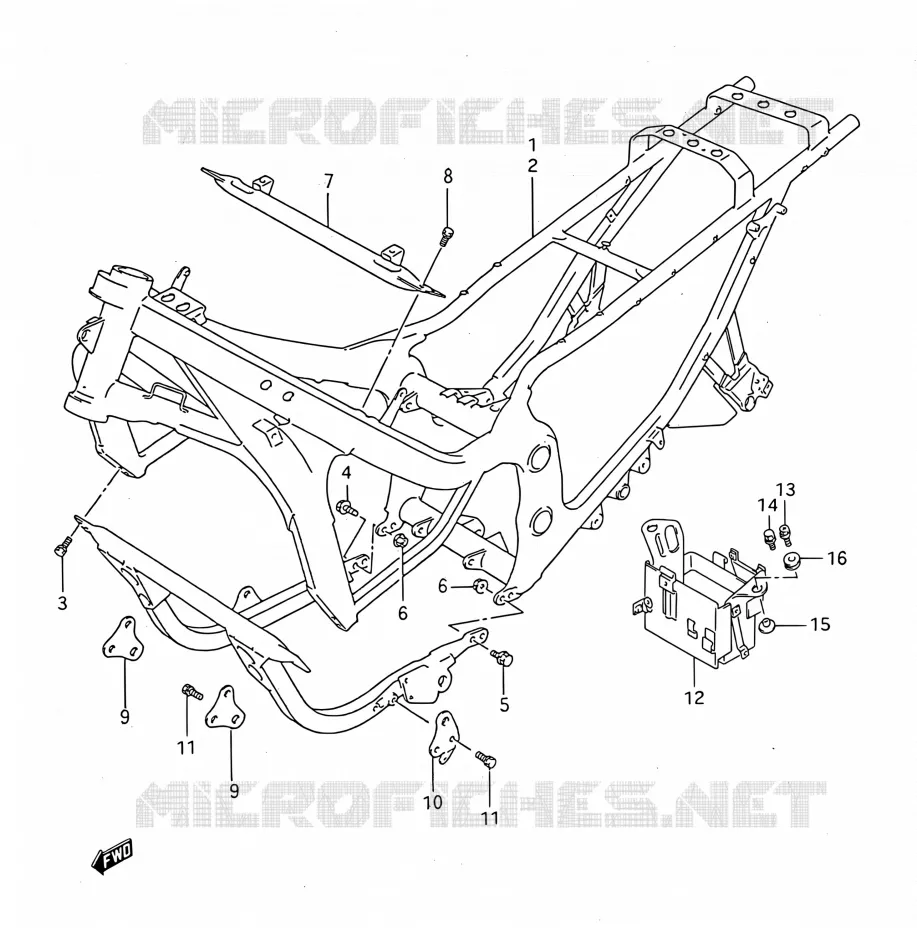 CADRE Suzuki MOTO 750 GSX-F 1994  GSX750F R (E03,E28,E33)