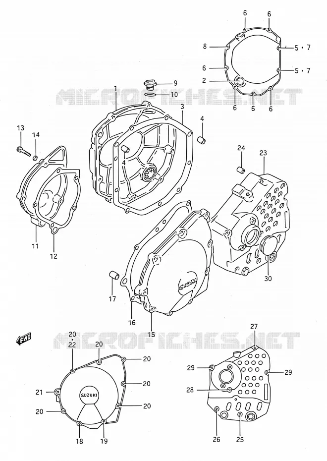 CARTER Suzuki MOTO 750 GSX-F 1994  GSX750F R (E03,E28,E33)