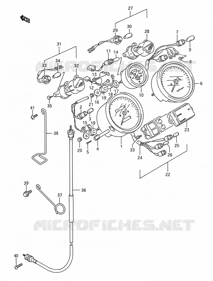 COMPTEUR Suzuki MOTO 750 GSX-F 1994  GSX750F R (E03,E28,E33)