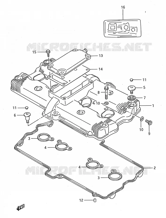 COUVRE CULASSE Suzuki MOTO 750 GSX-F 1994  GSX750F R (E03,E28,E33)