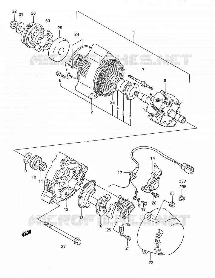 DEMARREUR Suzuki MOTO 750 GSX-F 1994  GSX750F R (E03,E28,E33)