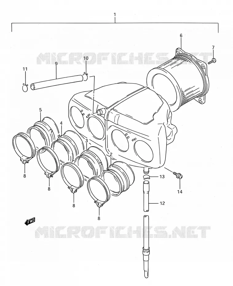 FILTRE A AIR Suzuki MOTO 750 GSX-F 1994  GSX750F R (E03,E28,E33)