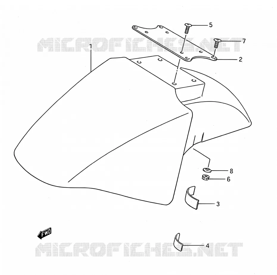 GARDE BOUE AVANT Suzuki MOTO 750 GSX-F 1994  GSX750F R (E03,E28,E33)
