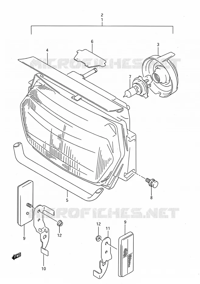 PHARE Suzuki MOTO 750 GSX-F 1994  GSX750F R (E03,E28,E33)