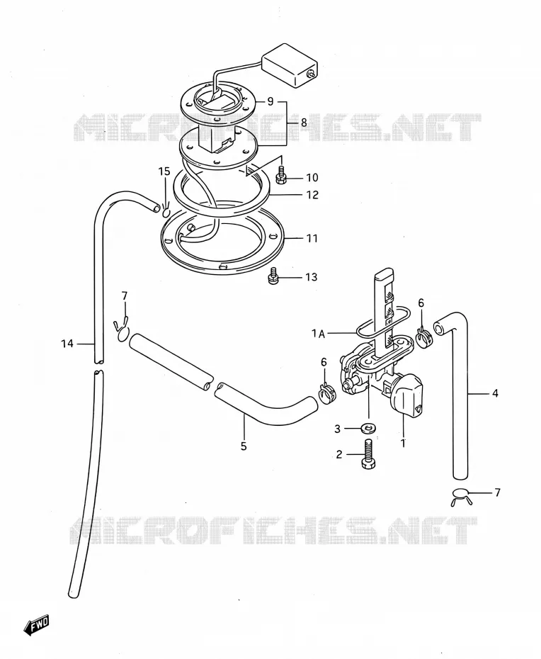 ROBINET D'ESSENCE Suzuki MOTO 750 GSX-F 1994  GSX750F R (E03,E28,E33)