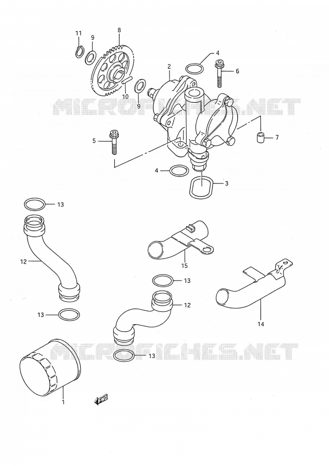 POMPE A HUILE Suzuki MOTO 750 GSX-F 1995  GSX750F S (E03,E28,E33)
