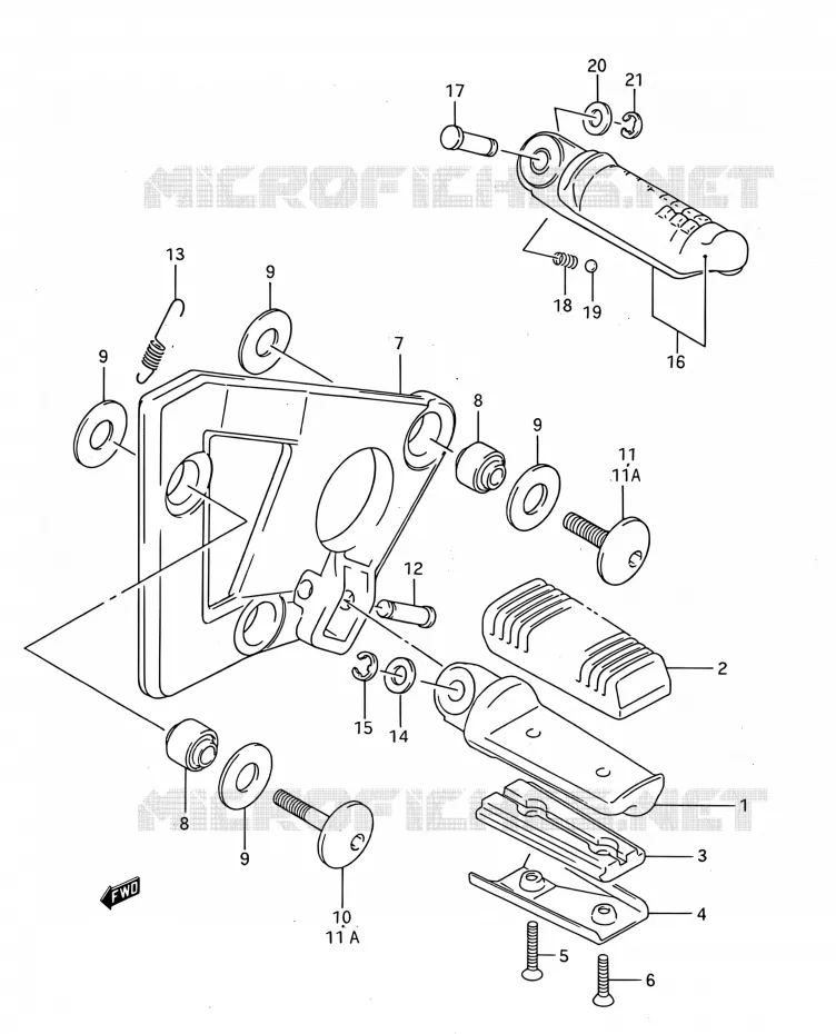 REPOSE PIED Suzuki MOTO 750 GSX-F 1995  GSX750F S (E03,E28,E33)