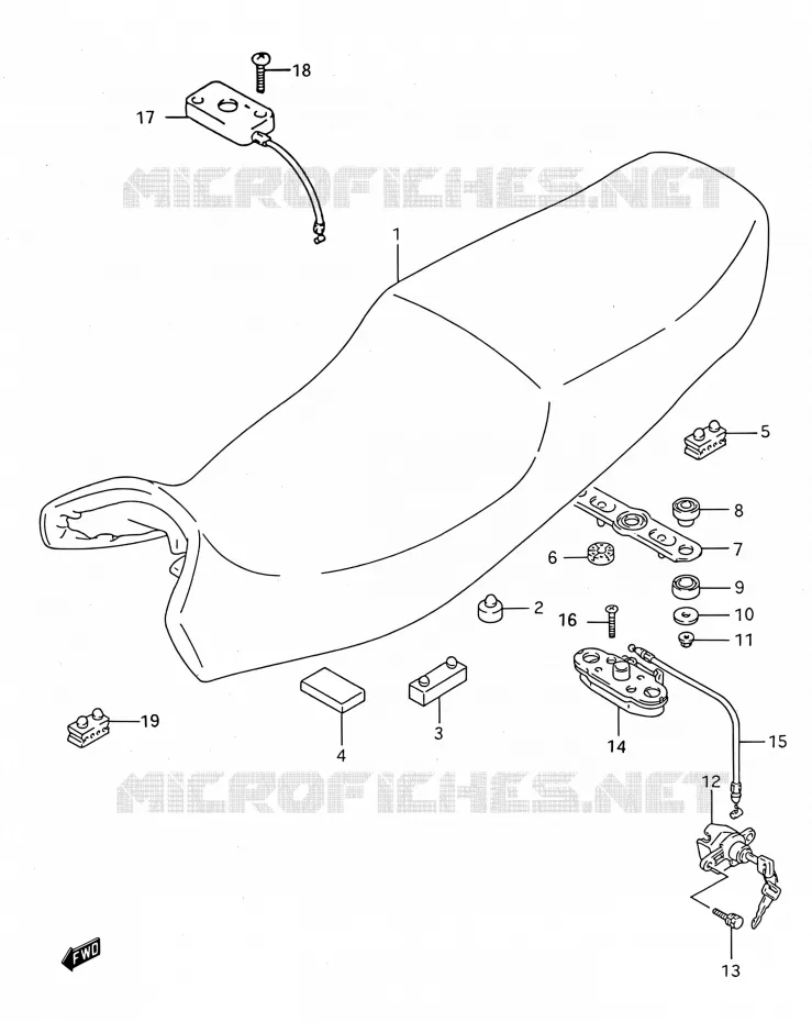 SELLE Suzuki MOTO 750 GSX-F 1996  GSX750F T (E03,E28,E33)