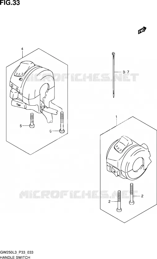 COMMODOS Suzuki MOTO 250 INAZUMA 2013  GW250 L3 (P03,P28,P33)