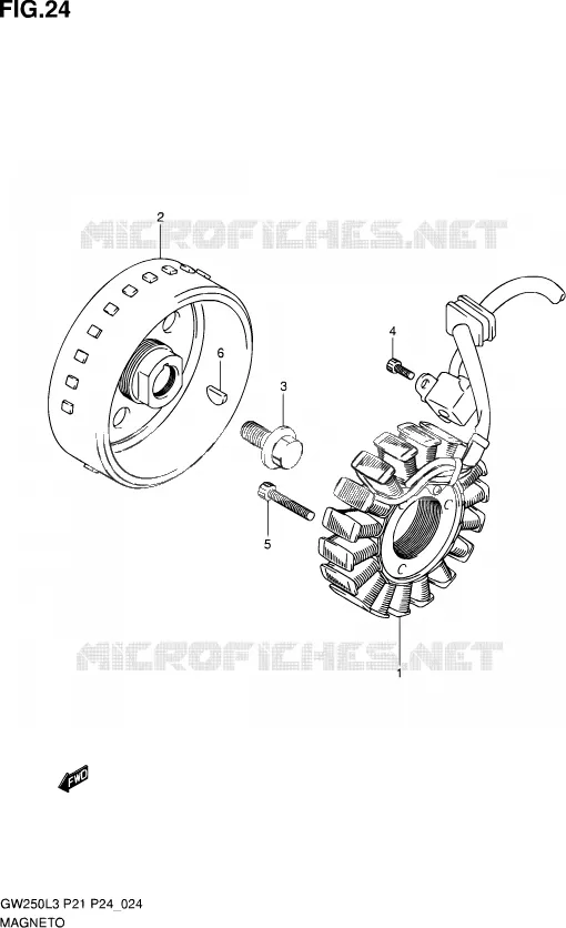 ALLUMAGE ROTOR - STATOR Suzuki MOTO 250 INAZUMA 2016  GW250 L3 (P21)