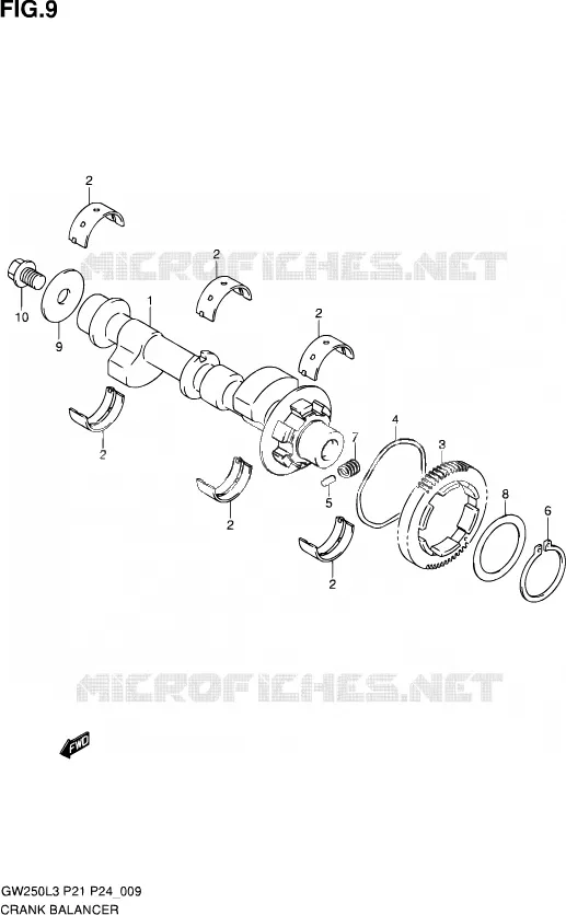 BALANCIER Suzuki MOTO 250 INAZUMA 2015  GW250 L3 (P21)