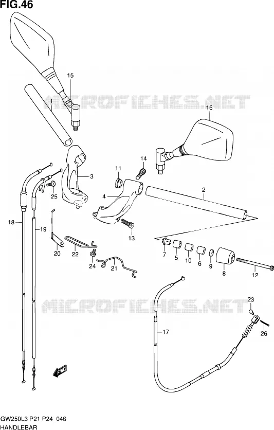 GUIDON Suzuki MOTO 250 INAZUMA 2015  GW250 L3 (P21)